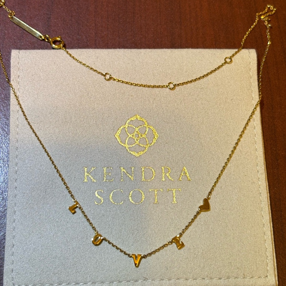 Kendra Scott 18k Gold LOVE Necklace